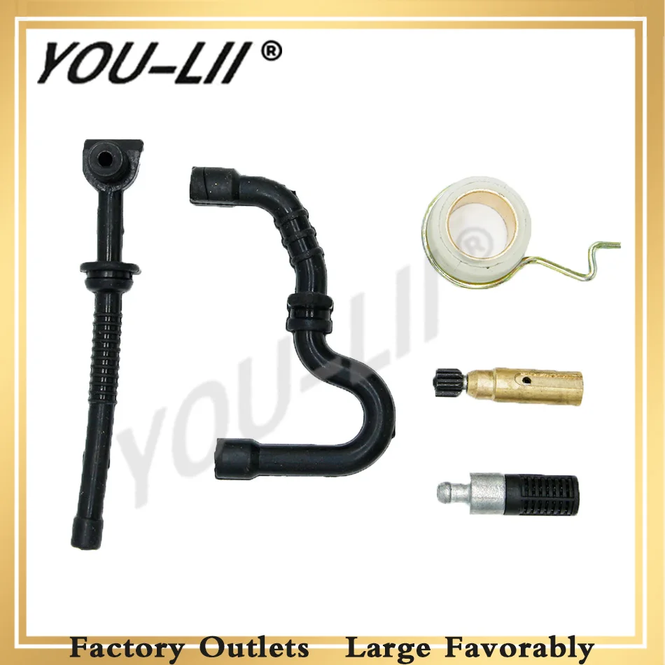 

YOULII 1 Set Oil Pump Worm Gear Oil Fuel Line Filter Line Hose Kit For STIHL MS180 MS170 018 017 Carburetor Chainsaw Spare Part