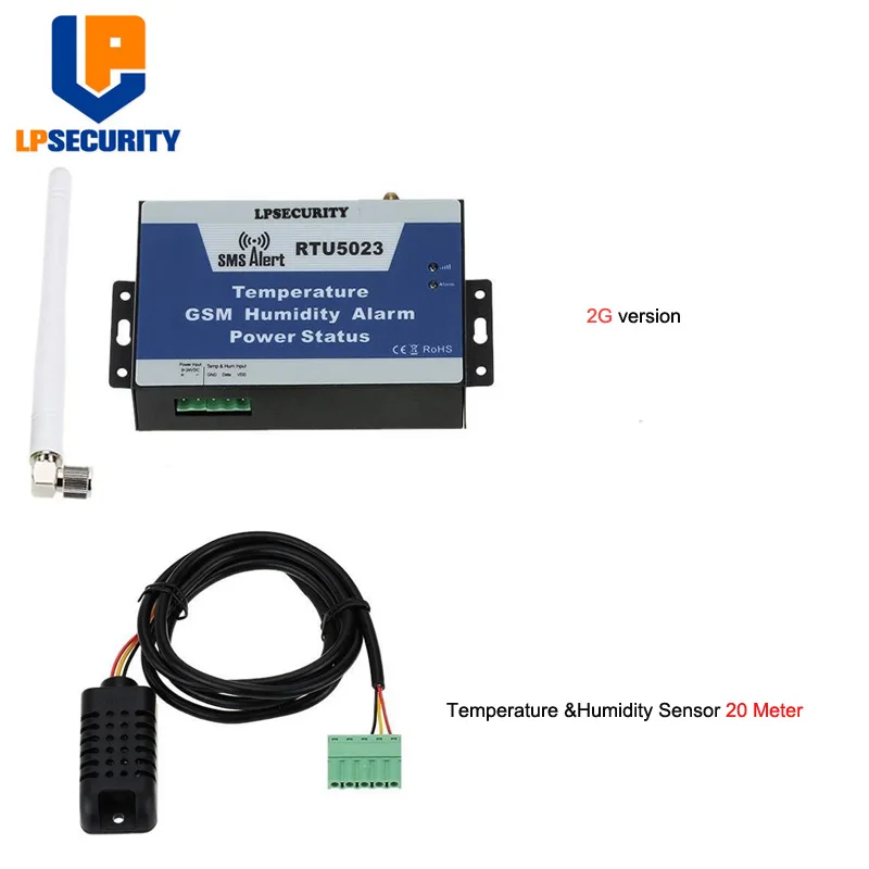 2G 20m sensor LPSECURITY GSM SMS сигнализационной Температура датчик влажности/мониторинг Мощность статус Поддержка Android APP Управление 850/900/1800/1900 МГц - Цвет: 2G 20m sensor