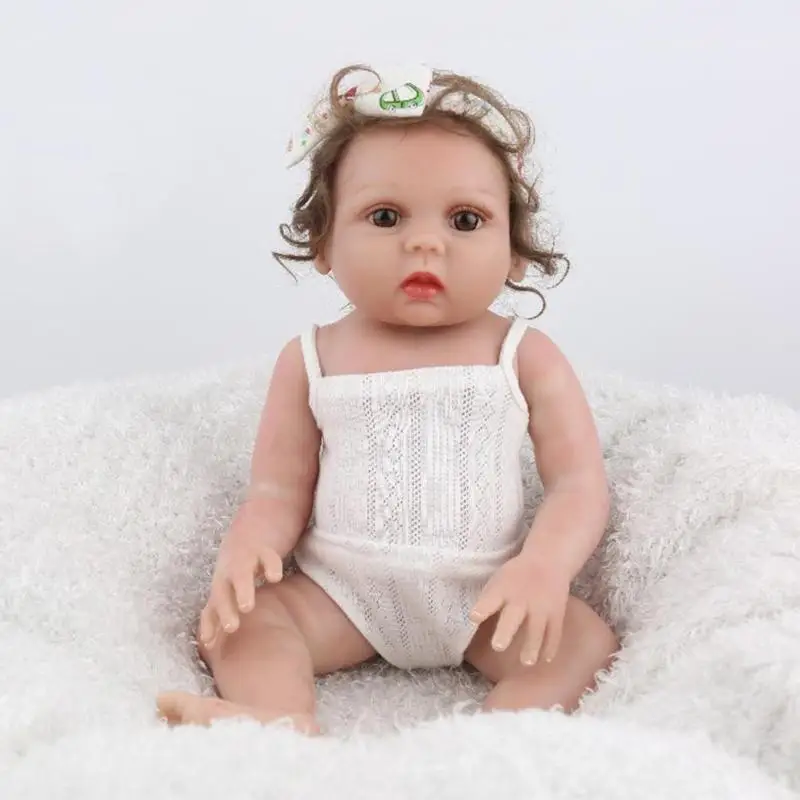 48 см Reborn Baby Doll игрушка виниловая Милая новорожденная кукла-Имитация для детей Реалистичная игрушка Playmate для младенцев сопутствующие игрушки для сна