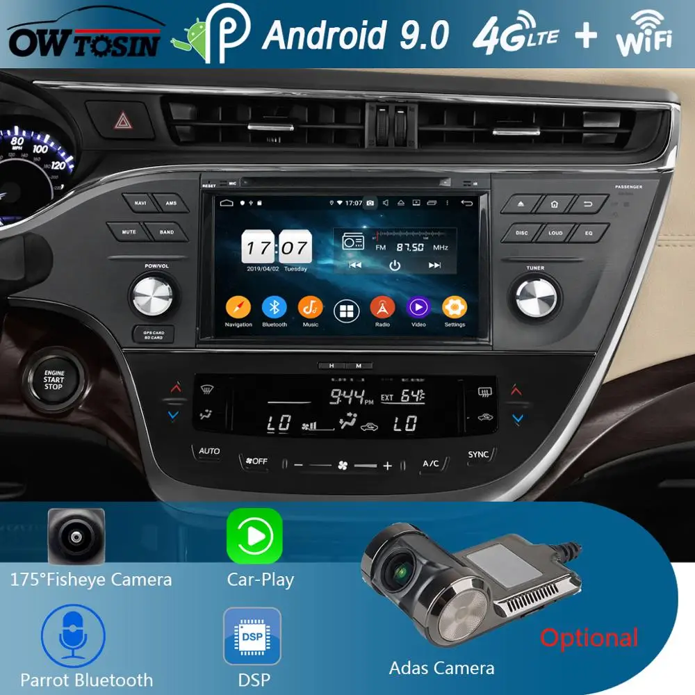 Автомагнитола 8 дюймов IPS ядер 4 Гб ОЗУ + 64 ПЗУ Android 9 0 DVD GPS-навигатор для Toyota Avalon