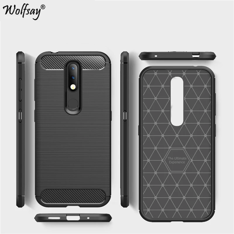 Чехол Wolfsay для Nokia 4 2 роскошный противоударный мягкий резиновый чехол телефона