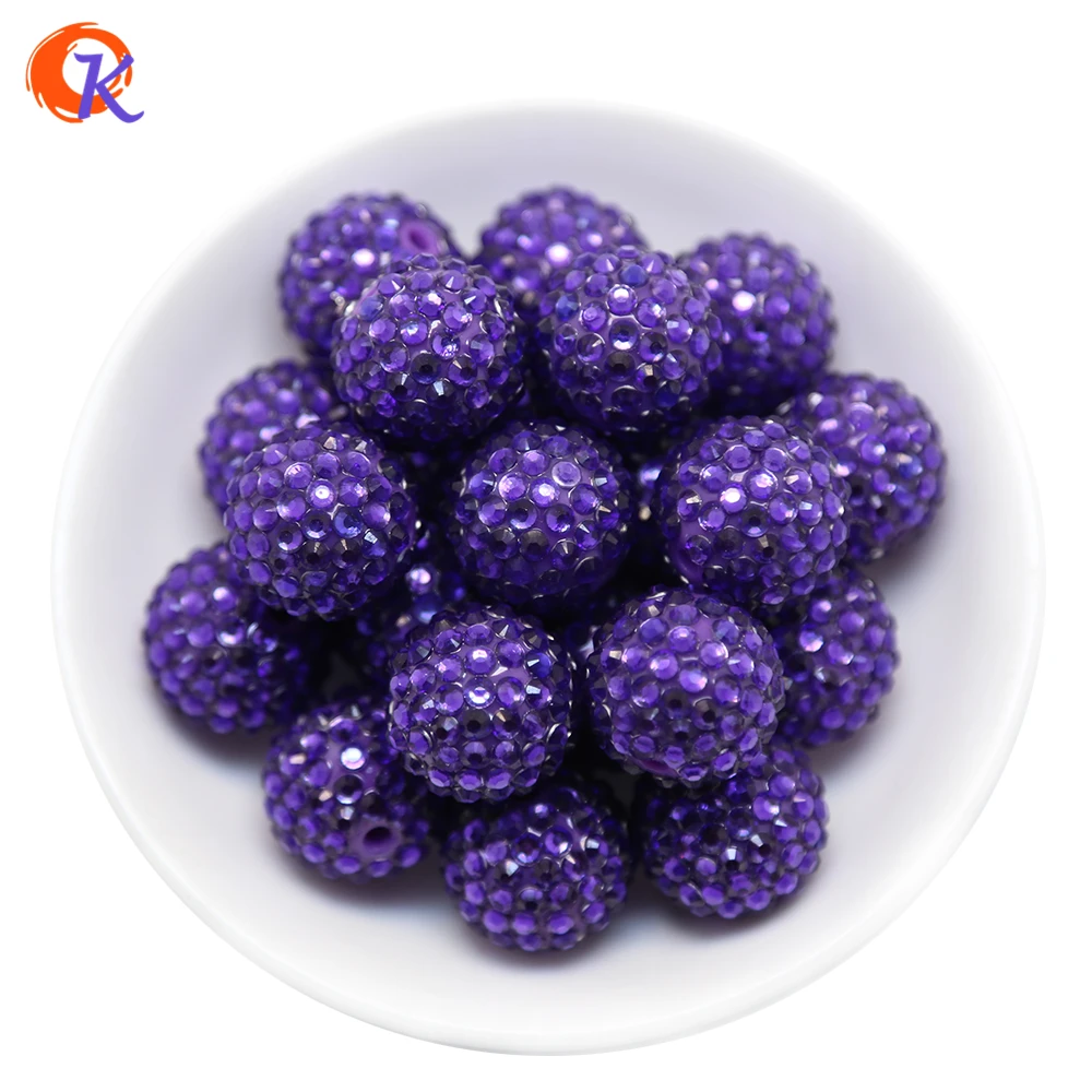 R38 Cordial Design 20MM 100 шт./лот темно фиолетовые крупные бусины из смолы со стразами для