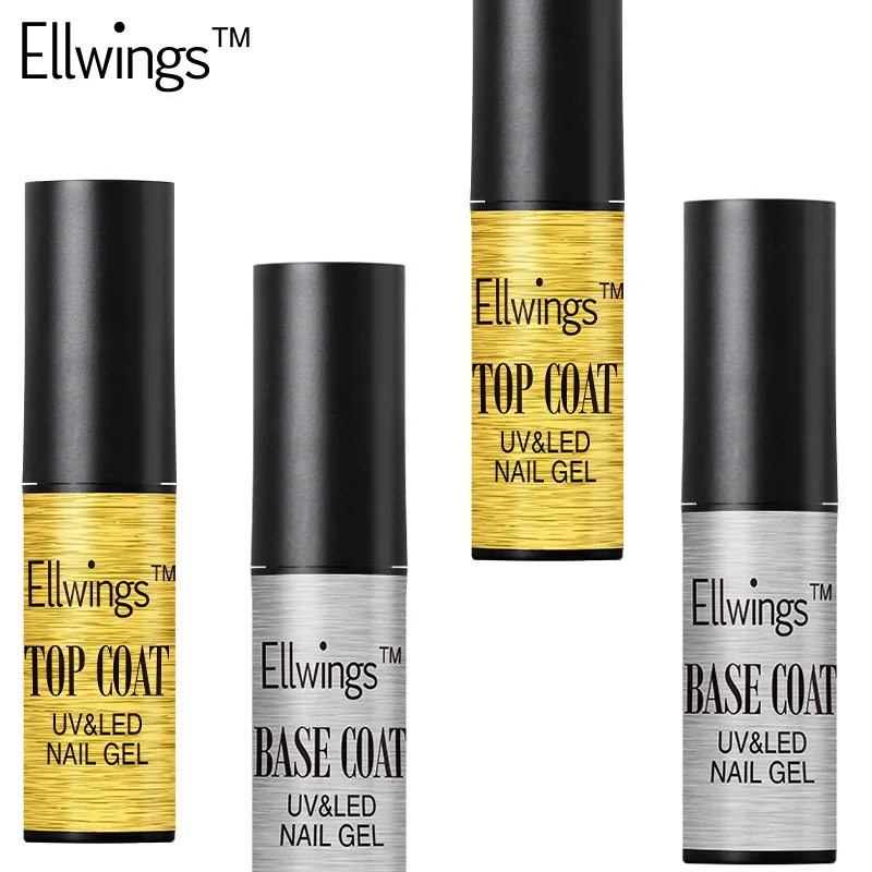 Ellwings 1 шт. Топ Base Coat Soak Off Гель лак для ногтей длительный УФ лаковое гелевое