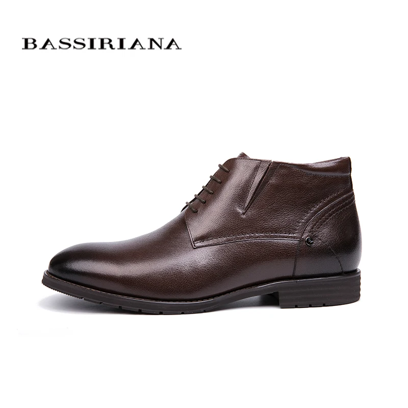 BASSIRIANA/ новые зимние мужские туфли из натуральной кожи размер 39–45