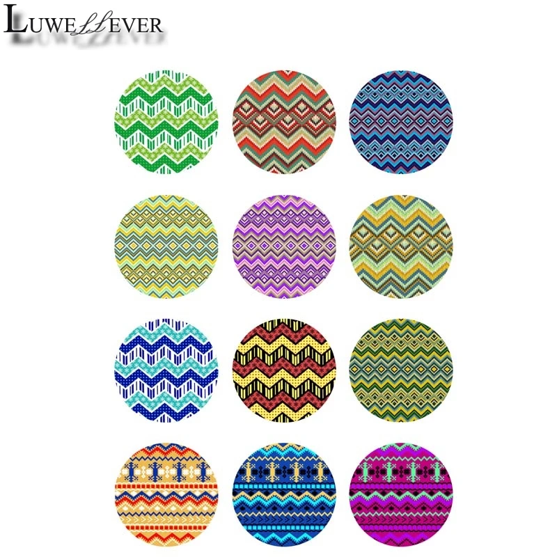 

10mm 12mm 14mm 16mm 20mm 25mm 432 12pcs/lot Pattern Mix Round Glass Cabochons Jewelry Findings 18mm Snap Button Charm Bracelet