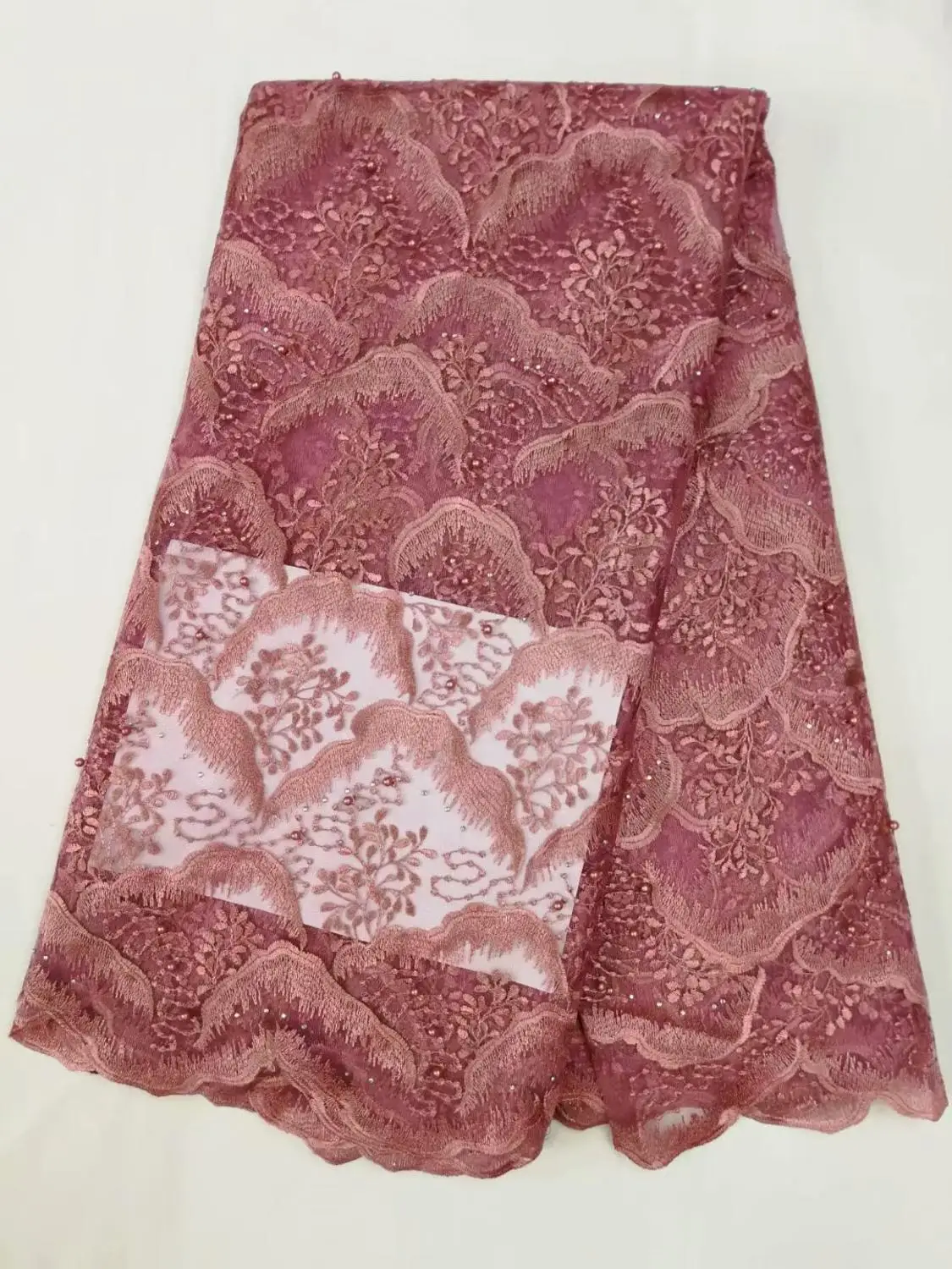 

high quality nigerian french lace embroidered tulle lace fabric for wedding dress,2019 African lace fabric FENGYJUL121