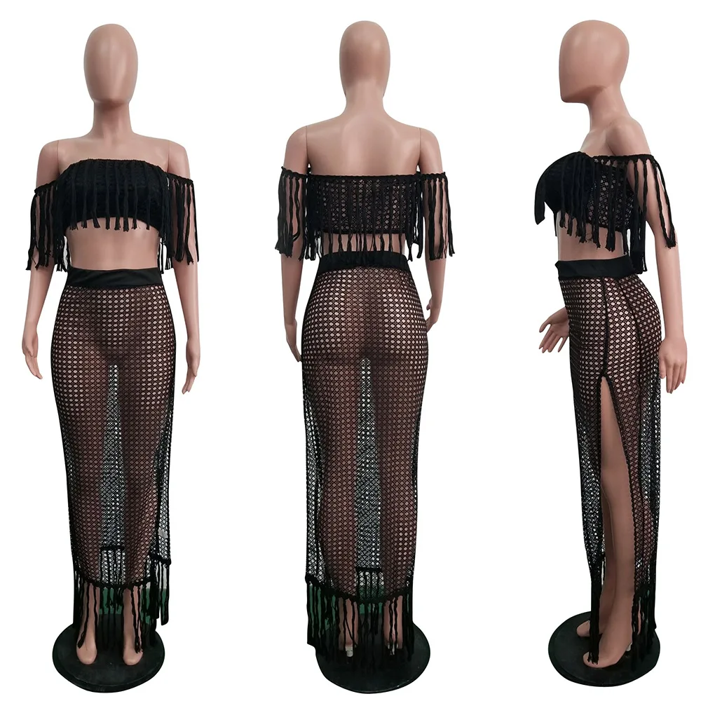 Пляжные купальные костюмы Coverup Outings Kaftan летнее платье 2 комплекта женские накидки с кисточками парео саронг размера плюс Tunica купальники