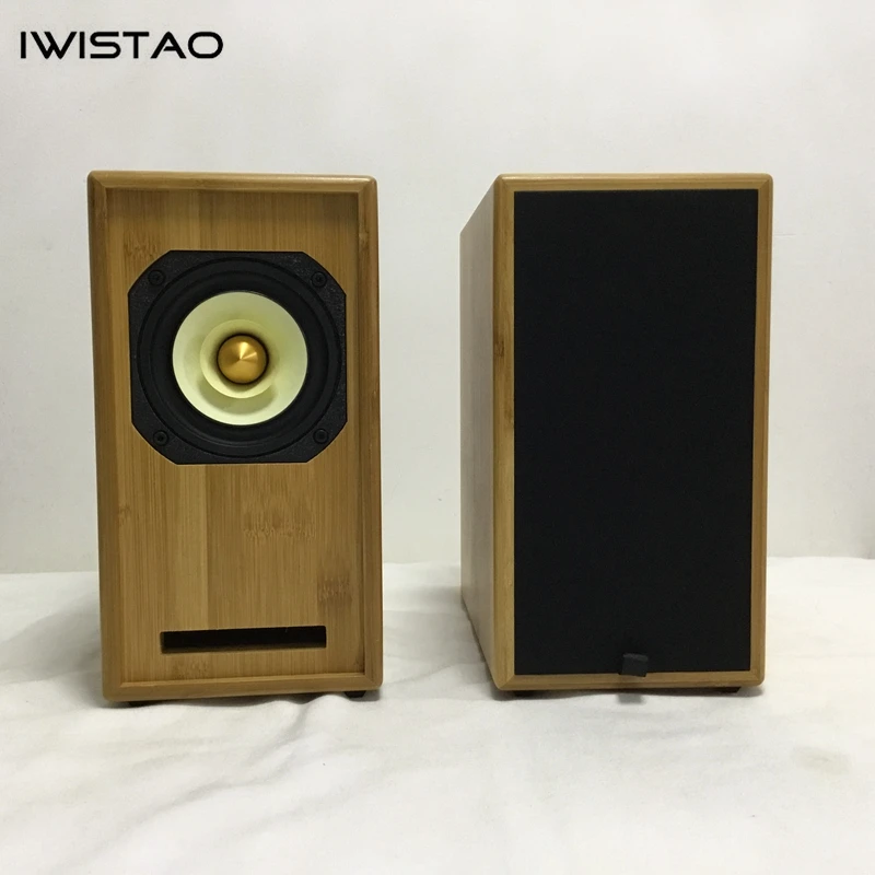 IWISTAO Hi Fi 4 дюймовый лабиринтный динамик с полным диапазоном Бамбуковая Колонка 2x60