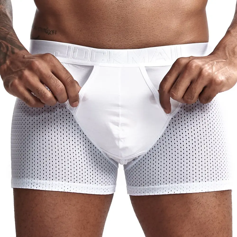 JOCKMAIL, Сетчатое Мужское нижнее белье, боксерское нижнее белье, Мошонка, уход за капсулами, функция здоровья молодежи, Сеульское Выпуклое разделение, боксеры, Гей Нижнее белье