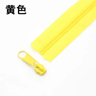 yellow 5 м 5# нейлоновые катушки молнии для DIY Швейные сумки обувь, одежда аксессуары 24 цвета доступны - Цвет: yellow