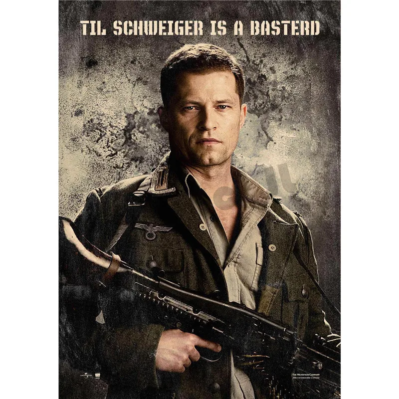Inglourious Basterds украшение для дома Крафт Фильм плакат рисунок сердечник наклейки на