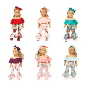 Новый комплект с открытыми плечами, подходит для американской кукольной одежды для девочек кукла 18 дюймов Рождественский подарок для девочек (только продажа одежды)