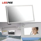 Зеркало LEEPEE для салона автомобиля, портативное зеркало для макияжа автомобиля, солнцезащитный козырек, HD зеркала, универсальное автомобильное стайлинг, нержавеющая сталь