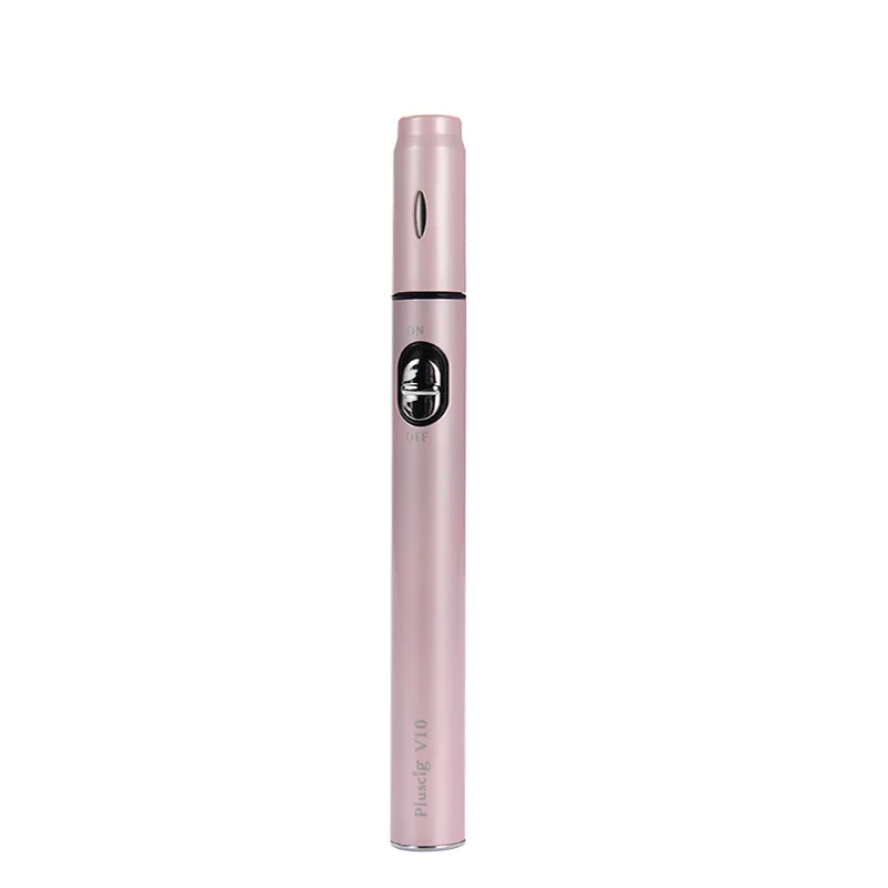 V10-Pink Pluscig V10 нагрев Vape комплект 900 мАч электронная сигарета для нагревания табака картридж Совместимость с брендовый Стик - Цвет: V10-Pink