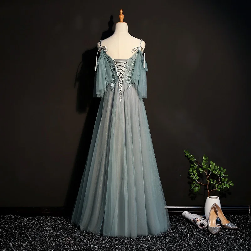Вечерние платья Длинные 2020 тонкие лямки Тюлевое вечерние Vestido De Festa Longo Vestidos Fiesta