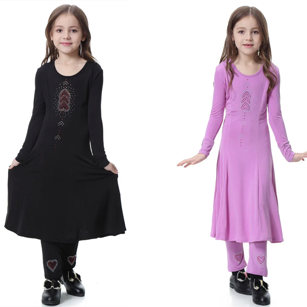 Коллекция 2019 года красивое мусульманское платье для девочек Детская