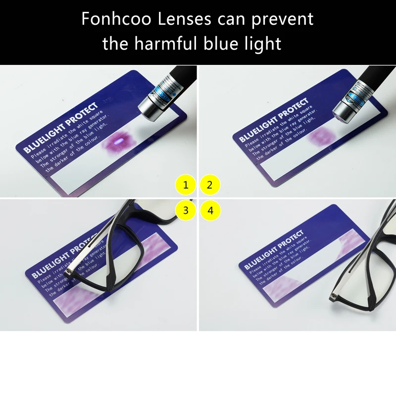 Мужские квадратные оптические очки для компьютера FONHCOO TR с защитой от