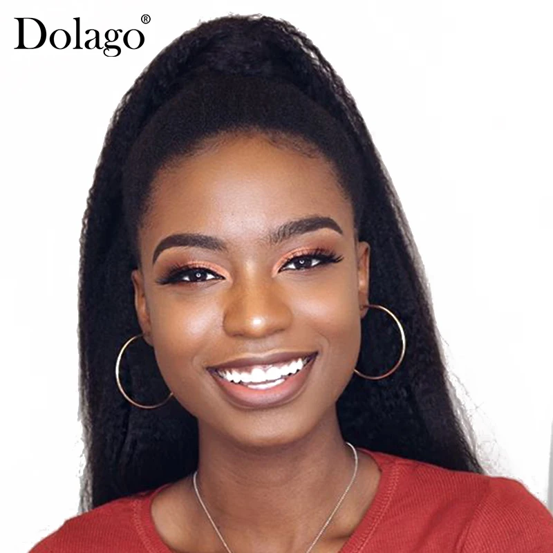 Парик кудрявый прямой U образной формы 180% плотные человеческие волосы