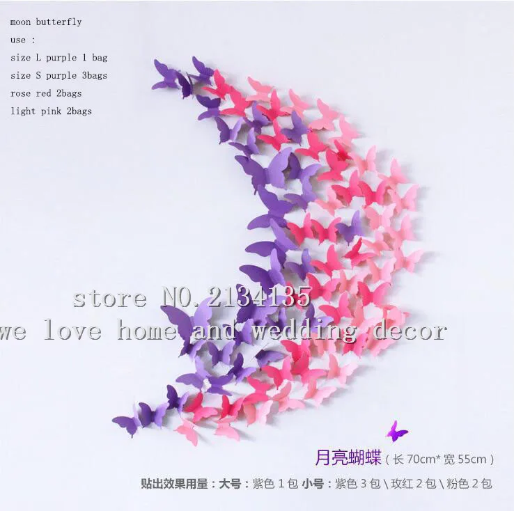 20 шт./лот свадьба трехмерное бумажные цветы бабочка украшение украсить свадебный