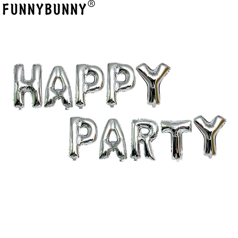 FUNNYBUNNY 16 дюймов с днем рождения баннер воздушный шар из фольги буквы майларовые