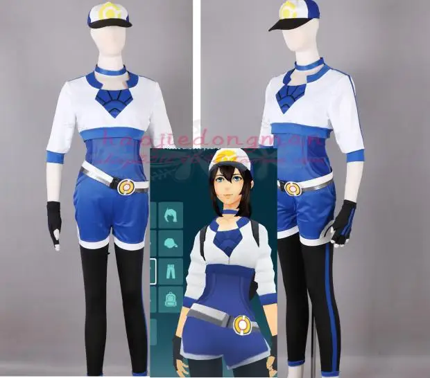 

2016 Hot Go Cosplay Hot Go Trainer Uniform Costume Team Valor Instinct Mystic Costume Cosplay Blue Color