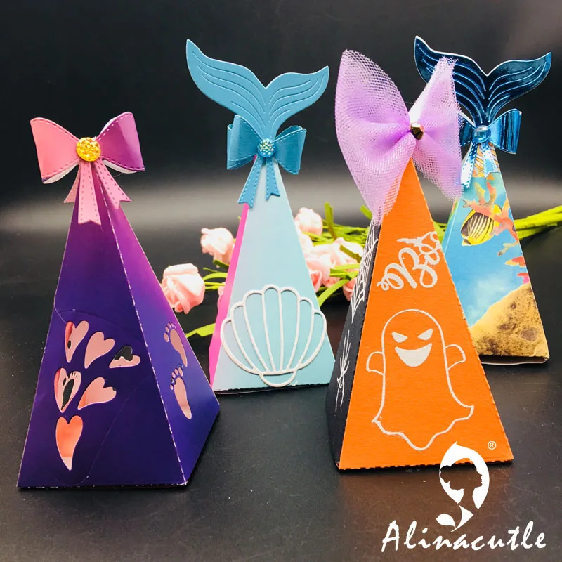 Высечки металла резки хвост русалки Treat Box Alinacraft Скрапбукинг альбом Papercraft ручной