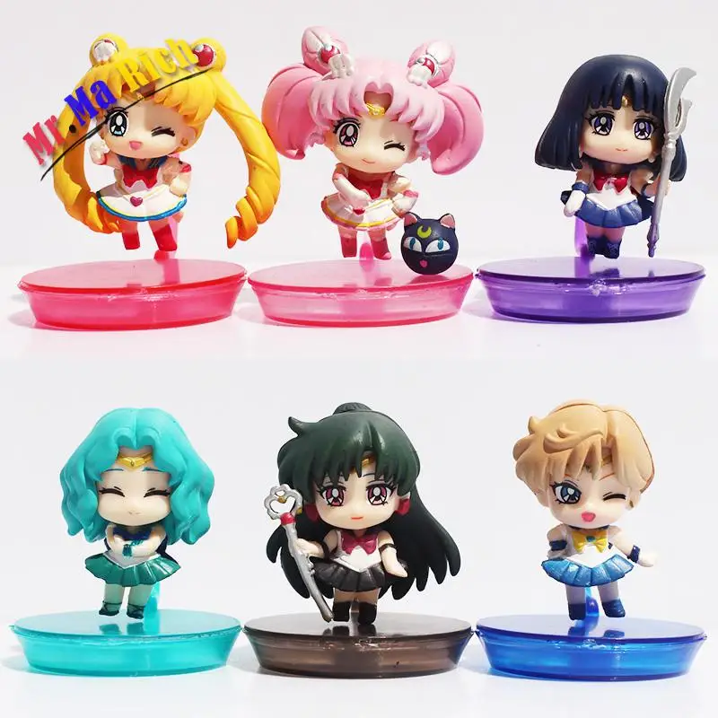 Q Vision Sailor Moon фигурка игрушки Tsukino Usagi ПВХ Милая Мини детские игрушки|Игровые