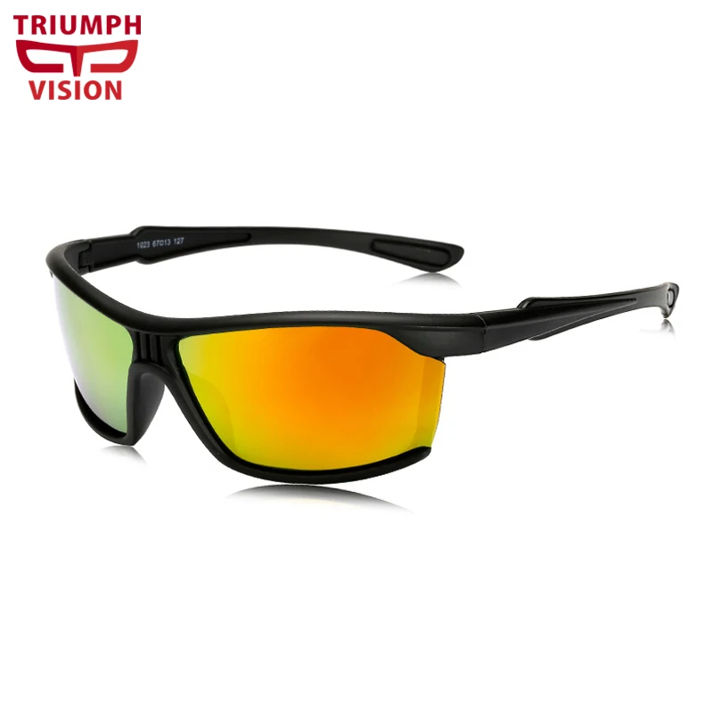 Мужские солнцезащитные очки с защитой UV400 TRIUMPH VISION черные пластиковые