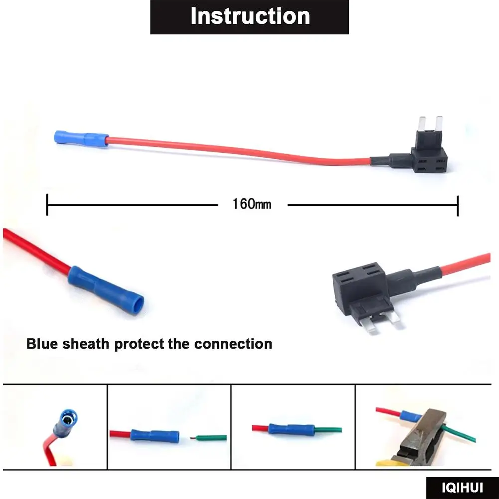 12V Car Small Add-a-circuit Fuse Adapter Blade Holder GPS Navigator Cigarette Lighter Added Tool Kits Kit | Автомобили и