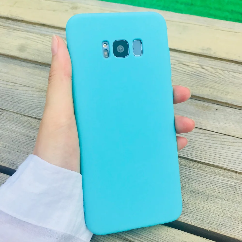 Ультра тонкие Нескользящие однотонные Матовые ТПУ силиконовый Soft Shell для samsung Galaxy