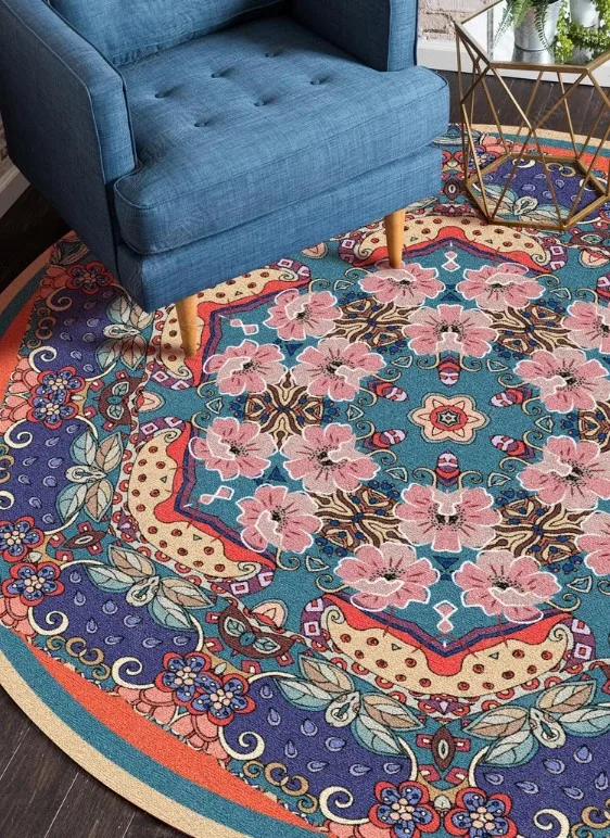 Богемные круглые ковры с мандалой для гостиной этнический коврик в индийском