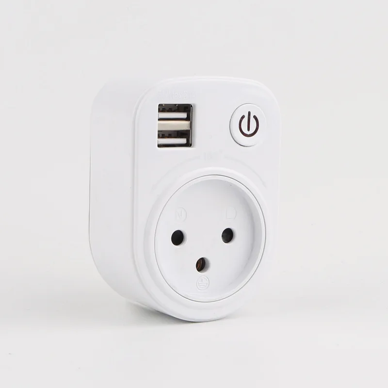 Дорожный адаптер с евровилкой настенная розетка 5 в 2 1 А двойной зарядный USB
