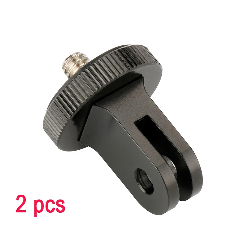 2pcs Adapter Алюминиевый адаптер для крепления штатива для Gopro Крепление на 1/4 ''резьба для смартфона GoPro SJCAM SJ4000 XiaoYi 4K H9 Eken Экшн-камера - Цвет: 2pcs Adapter