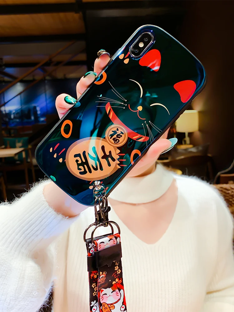 Геймпад дизайн для iPhone XR Lucky Cat tpu чехол iphone XS Max X 8plus 7 6 6S plus 8 blessing праздничный