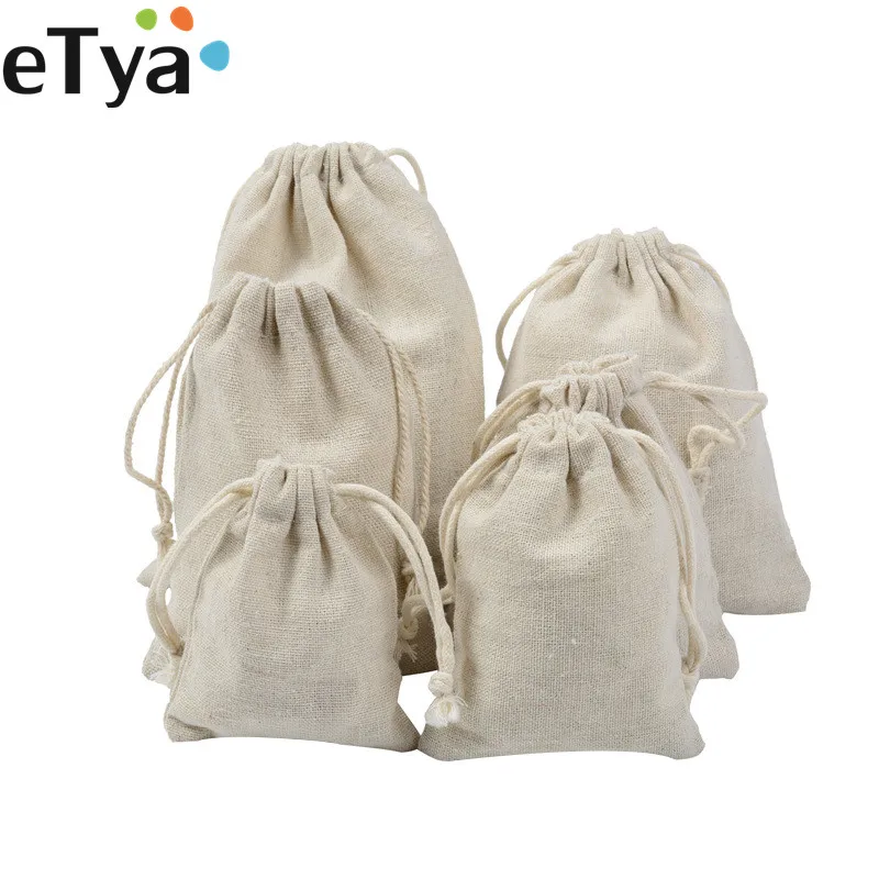 ETya, женская сумка на шнурке из хлопка и льна, дорожная посылка, косметичка, моющаяся ткань, сумка для монет, рождественский подарок, чехол
