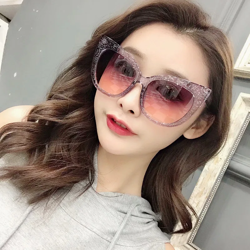 MIZHO, женские модные солнцезащитные очки кошачий глаз, новинка, модные женские очки кошачий глаз с большой оправой, винтажные черные женские солнцезащитные очки