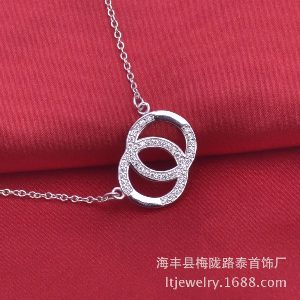 

Цепочка с подвеской из серебра 925 пробы, 5 шт./лот HWPE14653