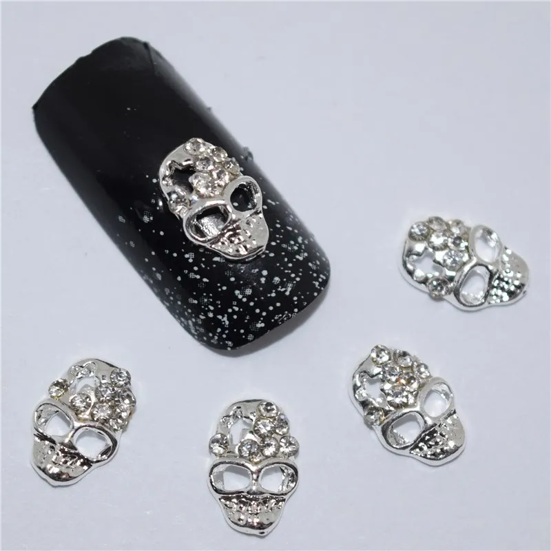 10 шт 3d украшения для ногтей Блестящий горный хрусталь маникюра белый камень