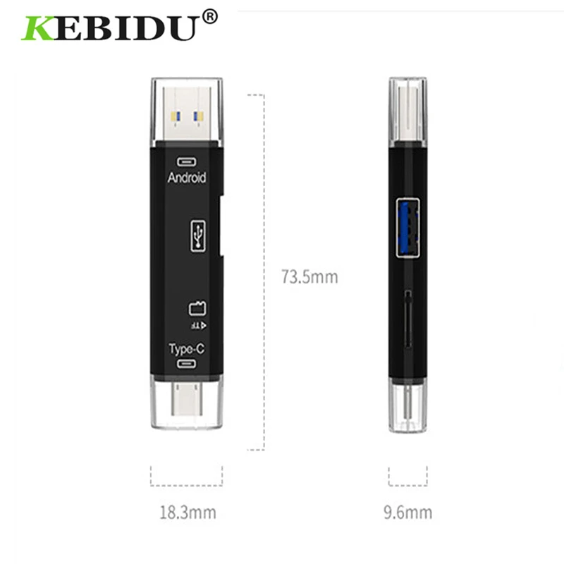 Kebidu все в одном USB 3 1 OTG кардридер для Micro SD TF Тип C поддержка памяти Mac10