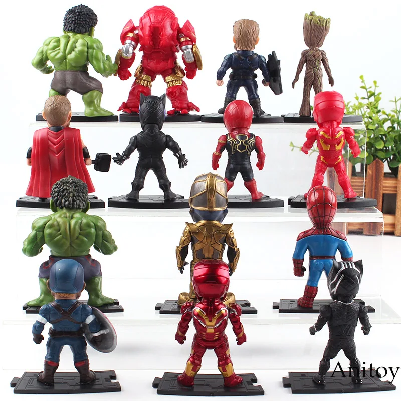 Мстители Marvel фигурки Железный человек танос Капитан Америка халкбастер дерево человек Тор пантера Человек-паук фигурка игрушки