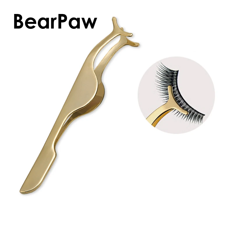 BearPaw 1 шт. пинцеты для накладных ресниц пинцет наращивания 3d зажим щипцы макияжа