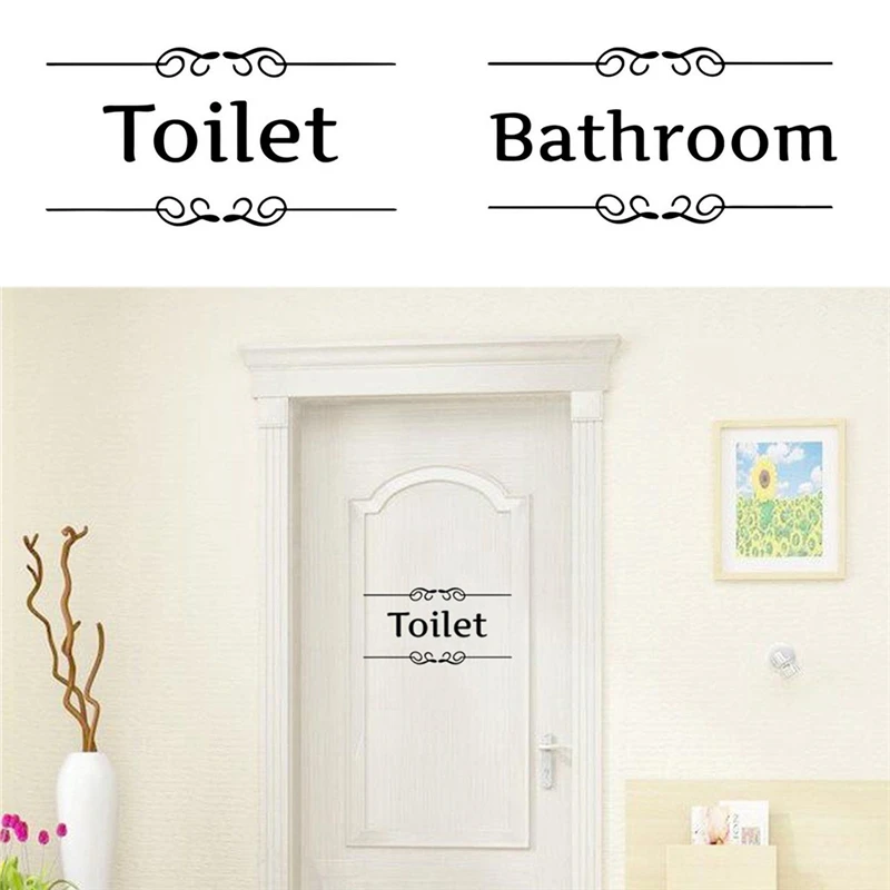 Наклейки для входной двери туалета ванной душевой комнаты декоративные