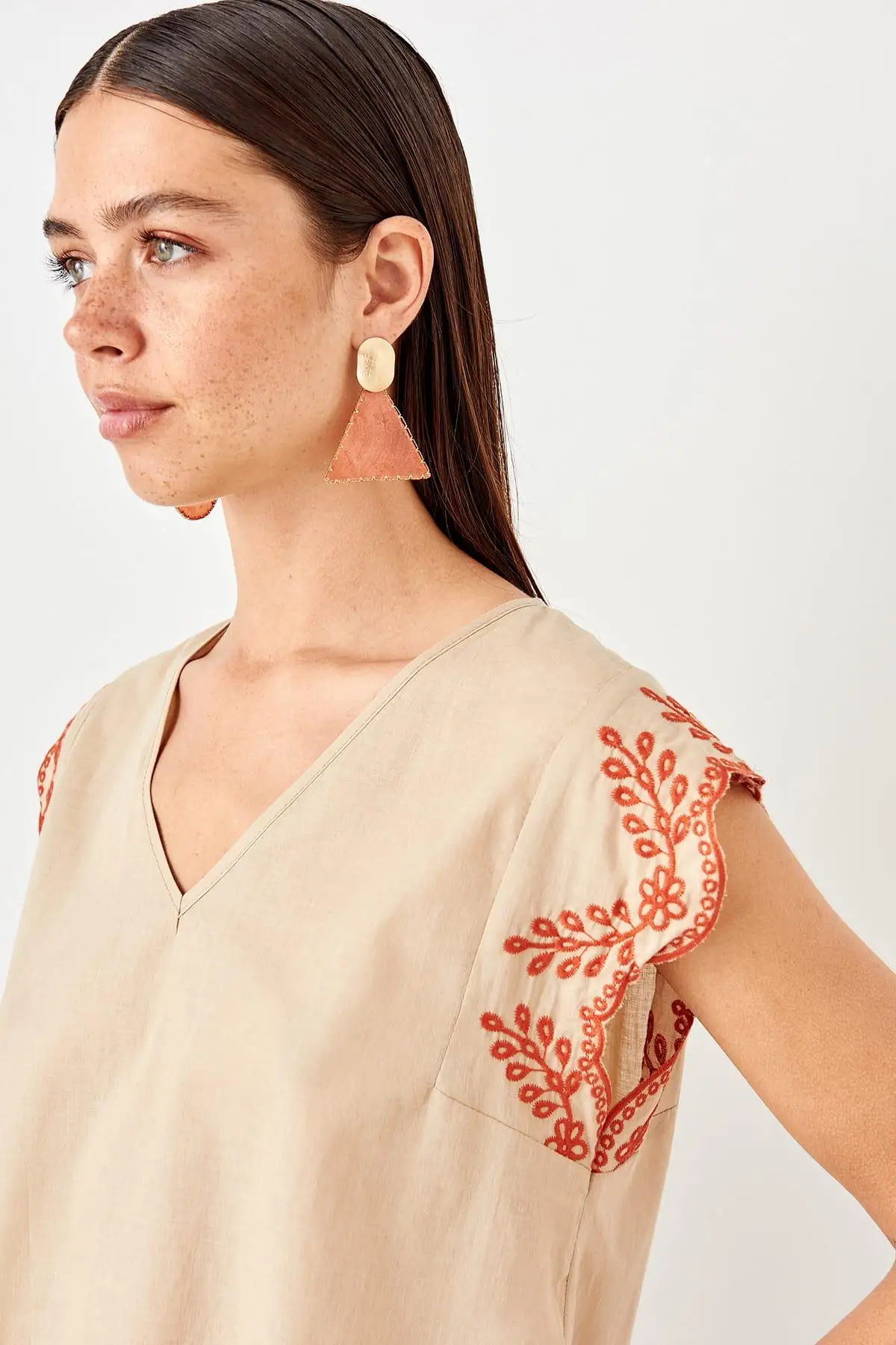 Trendyol камень вышивка деталь Bluz TWOSS19GK0039| |