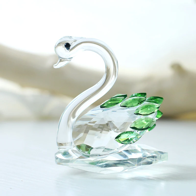 H& D 14 видов стилей сувенир Рождественский подарок Хрустальная Фигурка Лебедя коллекция пресс-папье домашний стол центральный орнамент Свадебные сувениры