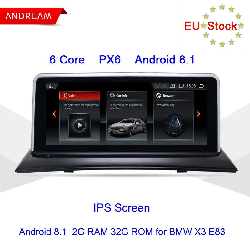 Andream 10 25 &quotips Экран Android 8 1 PX6 6 Core автомобильный мультимедийный плеер gps навигации
