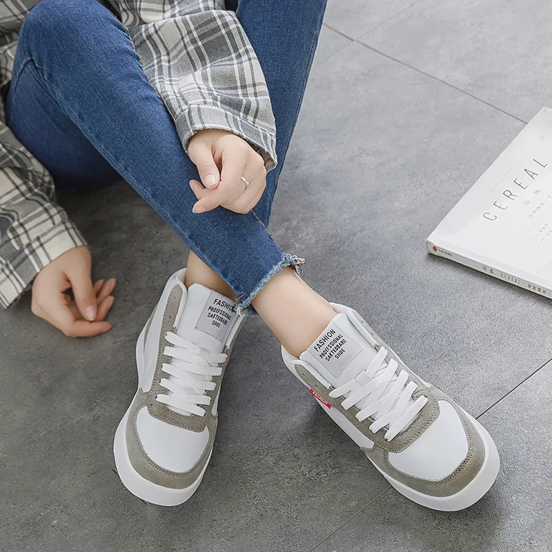 

2018 autumn winter women's shoes new high-top belt casual single shoes female leather increased student girls flats waterproof