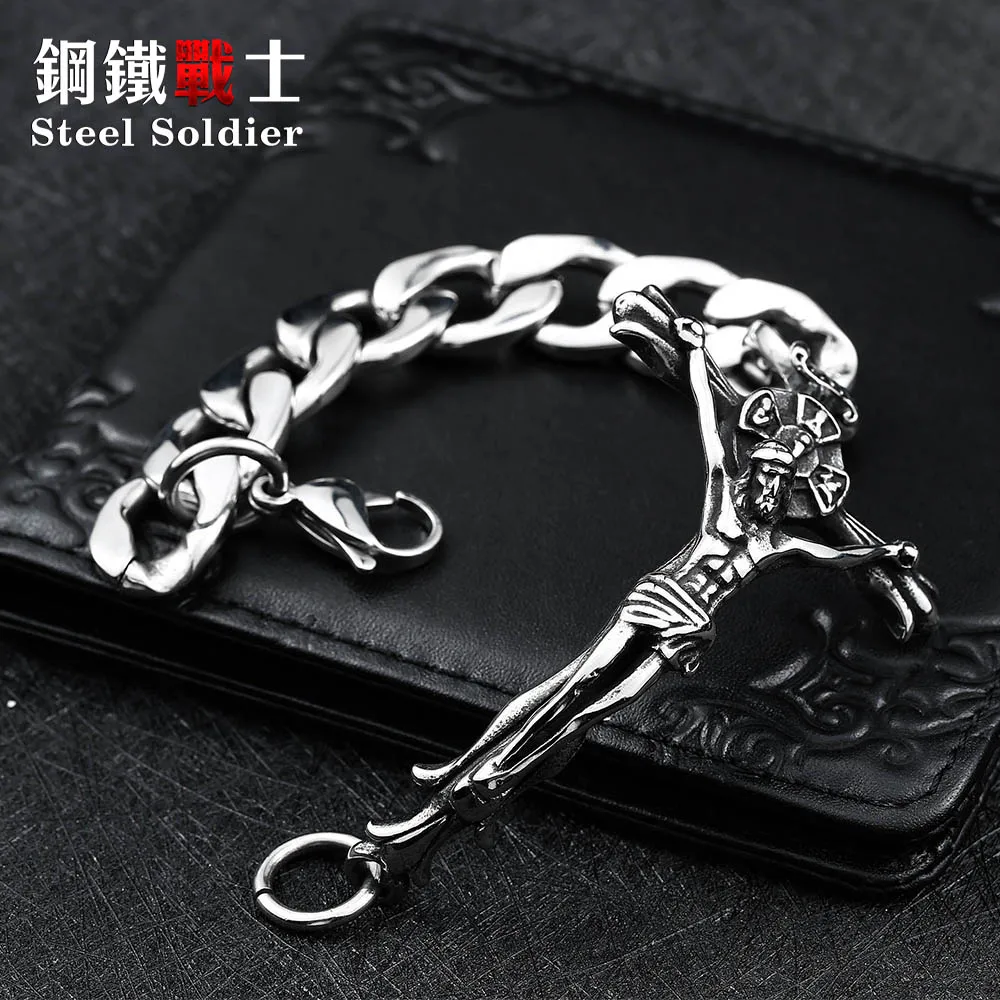 Мужской браслет из нержавеющей стали в стиле панк|bracelet classic|stainless steel bangle braceletbangle