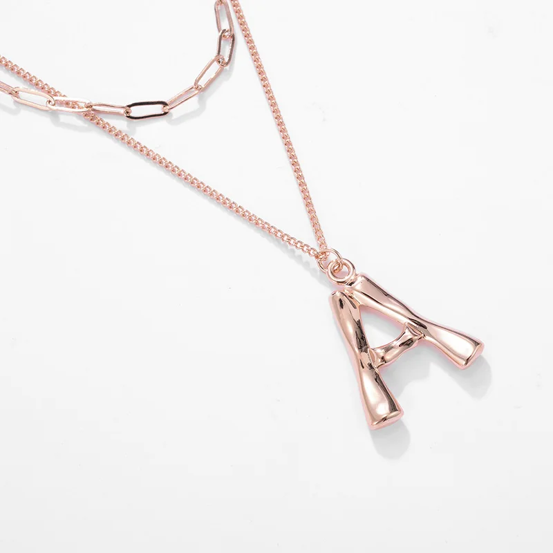 Ретро Новый Письмо Подвески вечерние ожерелье для женщин модное ювелирное