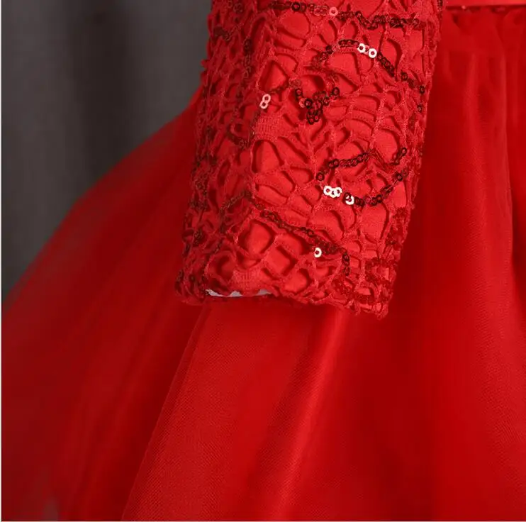 2018 explosion models new autumn and winter girls dress princess long-sleeved flower girl evening performance |