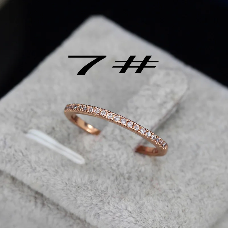 Rose Gold Size 7 BeaQueen модные крошечные кубические циркония камни Установка желтое золото цвет регулируемые браслеты ювелирные изделия для женщин B154 - Окраска металла: Rose Gold Size 7